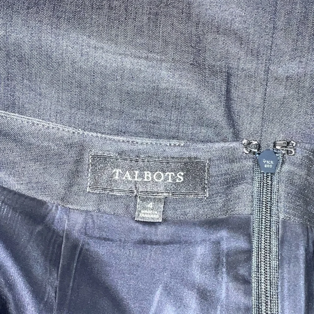 Women’s Skirt Size 4 by Talbots.  Navy Blue Denim look.
